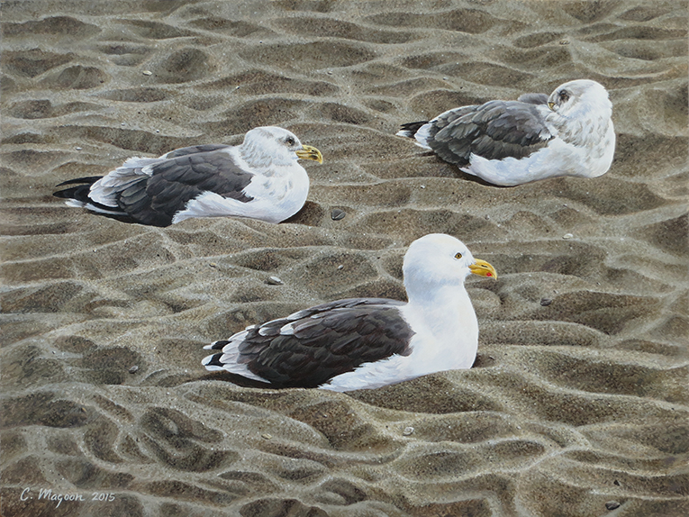 Seagulls painting